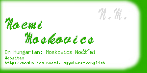 noemi moskovics business card